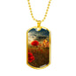 1914 DOG TAG STYLE GOLD/SILVER NECKLACE