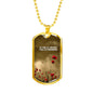 BREATHE DOG TAG STYLE GOLD/SILVER NECKLACE
