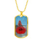 TOMMY'S POPPLES DOG TAG STYLE GOLD/SILVER NECKLACE