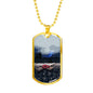 LEFT DOG TAG STYLE GOLD/SILVER NECKLACE