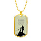 IN MEMORIAM DOG TAG STYLE GOLD/SILVER NECKLACE