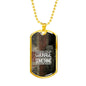 SACRIFICE DOG TAG STYLE GOLD/SILVER NECKLACE