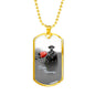 DEAR TOMMY DOG TAG STYLE GOLD/SILVER NECKLACE