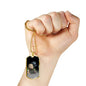 BORN AS SOLDIER DOG TAG STYLE GOLD/SILVER NECKLACE