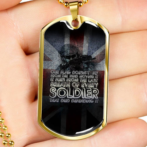 THE LAST BREATH II DOG TAG STYLE GOLD/SILVER NECKLACE
