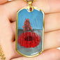 TOMMY'S POPPLES DOG TAG STYLE GOLD/SILVER NECKLACE
