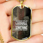 SACRIFICE DOG TAG STYLE GOLD/SILVER NECKLACE
