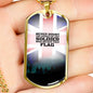 SOLDIER POWER DOG TAG STYLE GOLD/SILVER NECKLACE