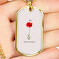 LEST WE FORGET II DOG TAG STYLE GOLD/SILVER NECKLACE