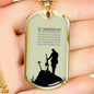IN MEMORIAM DOG TAG STYLE GOLD/SILVER NECKLACE