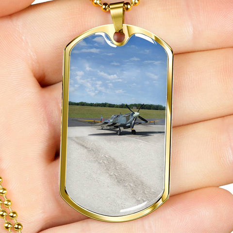 SPITFIRE DOG TAG STYLE GOLD/SILVER NECKLACE