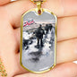 ENDLESS MARCH DOG TAG STYLE GOLD/SILVER NECKLACE