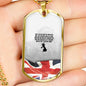 LOVE OUR  SOLDIER DOG TAG STYLE GOLD/SILVER NECKLACE