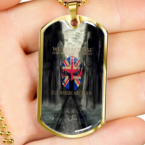 WE DO NOT ASK DOG TAG STYLE GOLD/SILVER NECKLACE