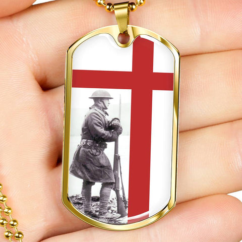 STAGGING ON  DOG TAG STYLE GOLD/SILVER NECKLACE