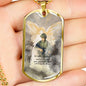 GUARDIAN ANGEL DOG TAG STYLE GOLD/SILVER NECKLACE