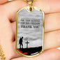 THANK YOU  DOG TAG STYLE GOLD/SILVER NECKLACE