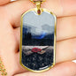 LEFT DOG TAG STYLE GOLD/SILVER NECKLACE