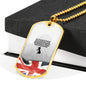 LOVE OUR  SOLDIER DOG TAG STYLE GOLD/SILVER NECKLACE