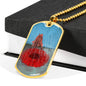 TOMMY'S POPPLES DOG TAG STYLE GOLD/SILVER NECKLACE