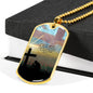 MEN DIE FOR SOMETHING DOG TAG STYLE GOLD/SILVER NECKLACE