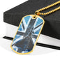 ROYAL AIR FORCE DOG TAG STYLE GOLD/SILVER NECKLACE