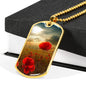 FOR THE FALLEN DOG TAG STYLE GOLD/SILVER NECKLACE