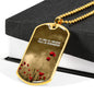 BREATHE DOG TAG STYLE GOLD/SILVER NECKLACE