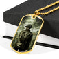 TOMMY IN THE TRENCHES DOG TAG STYLE GOLD/SILVER NECKLACE