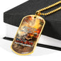 SOLDIER 'S LAST BREATH DOG TAG STYLE GOLD/SILVER NECKLACE