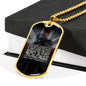 THE LAST BREATH II DOG TAG STYLE GOLD/SILVER NECKLACE