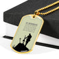 IN MEMORIAM DOG TAG STYLE GOLD/SILVER NECKLACE