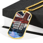 BEING A SOLDIER DOG TAG STYLE GOLD/SILVER NECKLACE