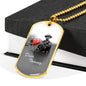 DEAR TOMMY DOG TAG STYLE GOLD/SILVER NECKLACE