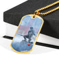 POPPY PRIDE II DOG TAG STYLE GOLD/SILVER NECKLACE