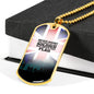 SOLDIER POWER DOG TAG STYLE GOLD/SILVER NECKLACE