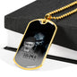 SOLDIER FOR LIFE DOG TAG STYLE GOLD/SILVER NECKLACE