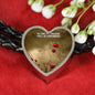 Breathe Heart Charm - Real Leather Woven Bracelet