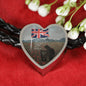 The-Last-Breath Heart Charm - Real Leather Woven Bracelet