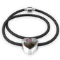 The-Last-Breath Heart Charm - Real Leather Woven Bracelet