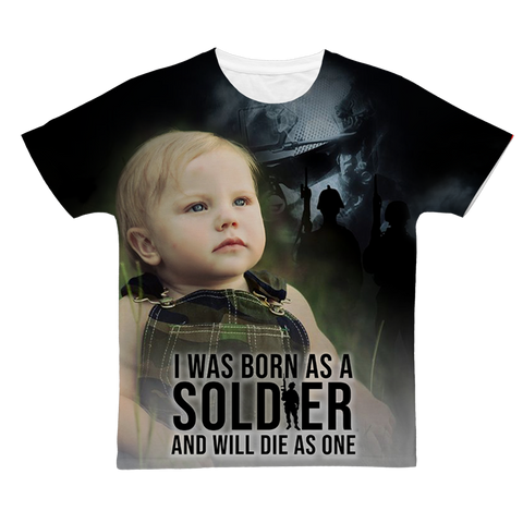 Born as Soldier Classic Sublimation Adult T-Shirt