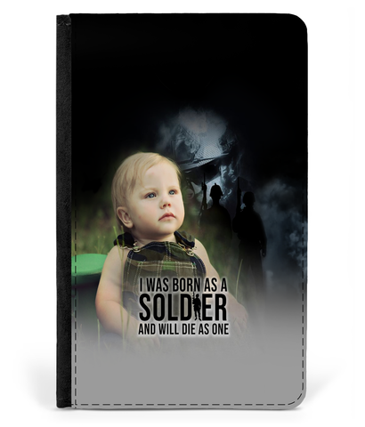 Passport Cover Faux Leather - Born-As-Soldier