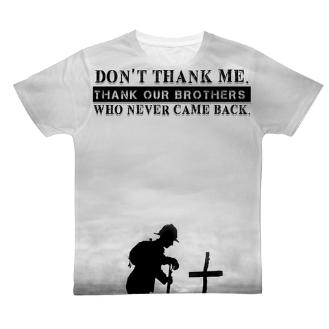 Thank Our Brother Classic Sublimation Adult T-Shirt