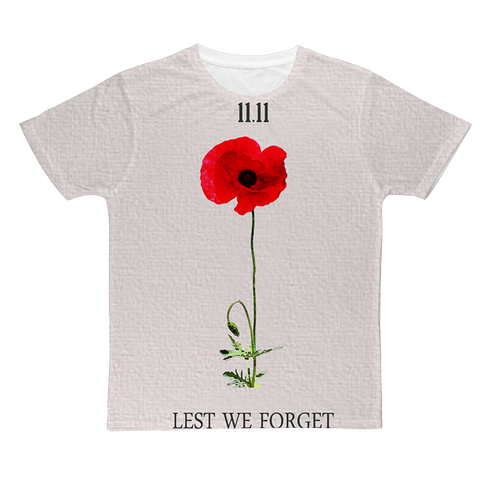 Lest we Forget Classic Sublimation Adult T-Shirt