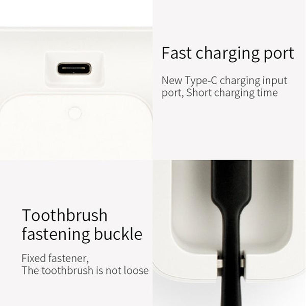Toothbrush Sanitizer Family Case with UV Light and Toothpaste Dispenser
